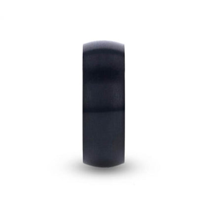 Brushed Black Titanium Men's Wedding Band