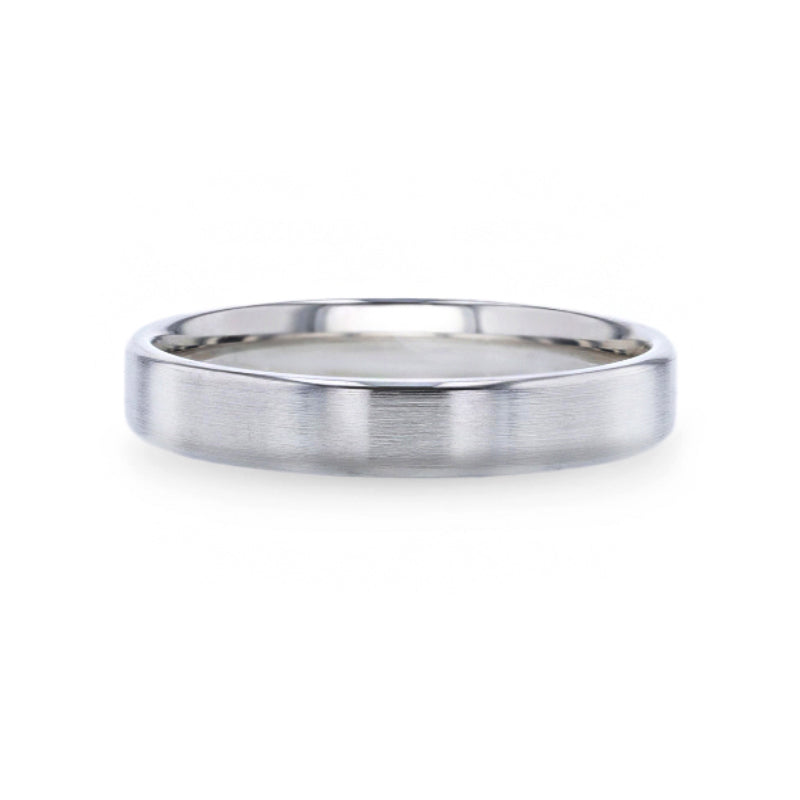 Brushed Silver Women's Wedding Band