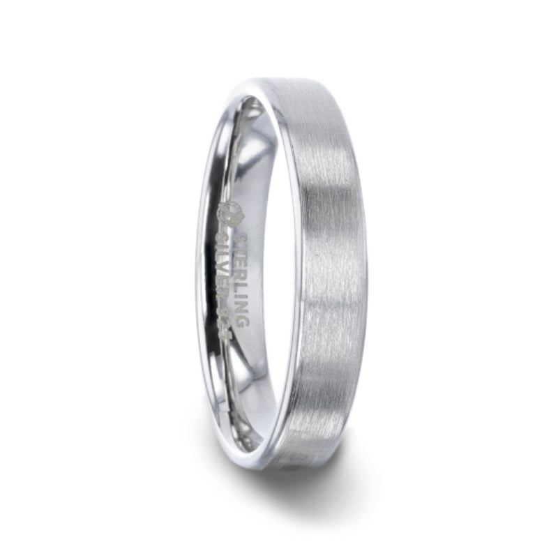 Brushed Silver Women's Wedding Band