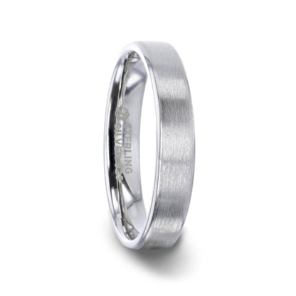 Brushed Silver Women's Wedding Band