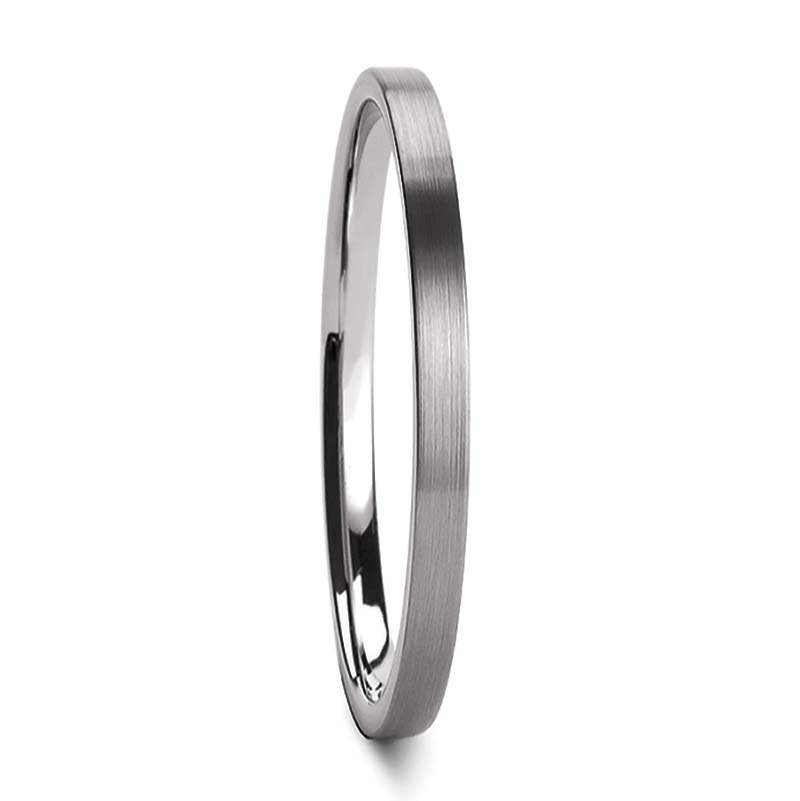 Brushed Matte Tungsten Women's Wedding Band