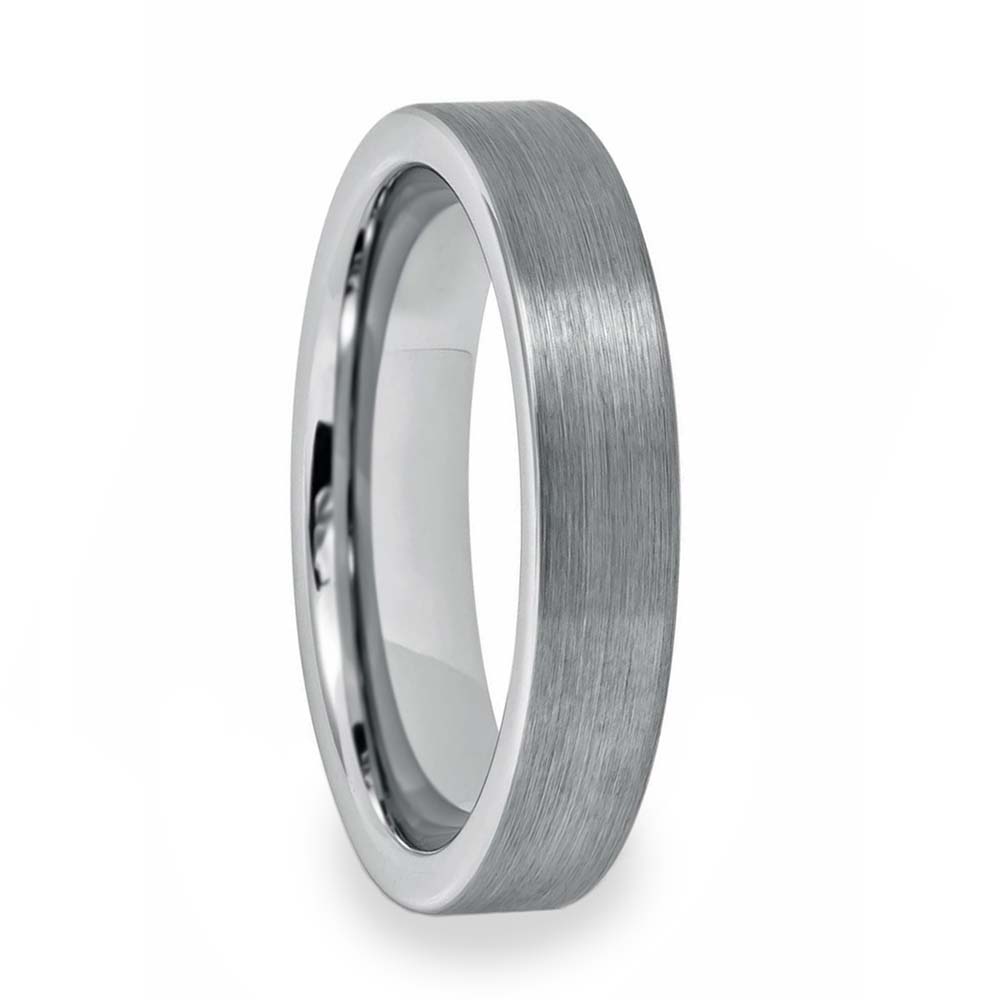 Brushed Matte Tungsten Women's Wedding Band