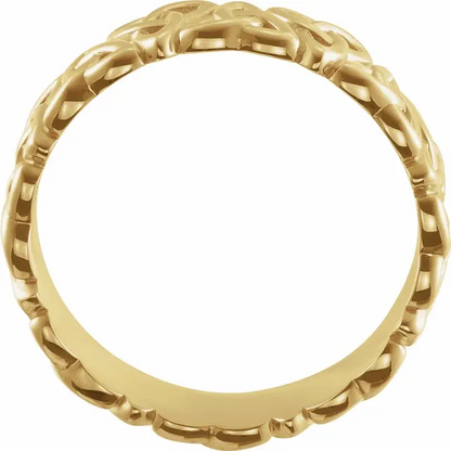 Celtic Trinity 14k Yellow Gold Men's Wedding Band