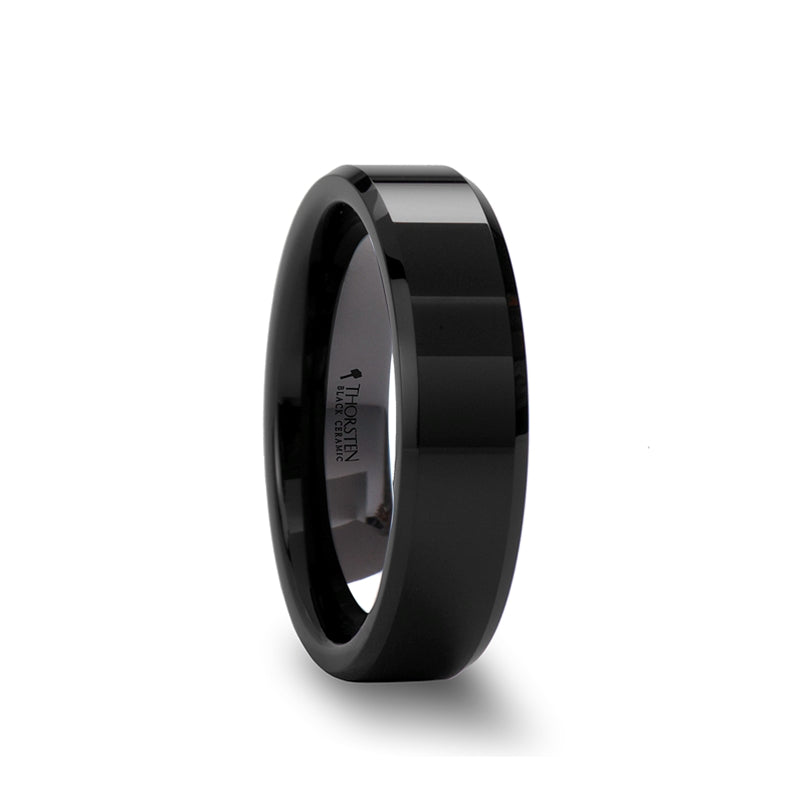 Black Ceramic Wedding Band