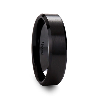 Black Ceramic Men's Wedding Band