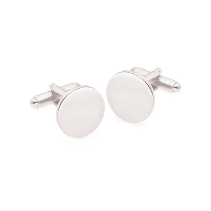 A classic cufflinks displayed on a neutral white background.