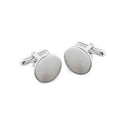A classic cufflinks displayed on a neutral white background.