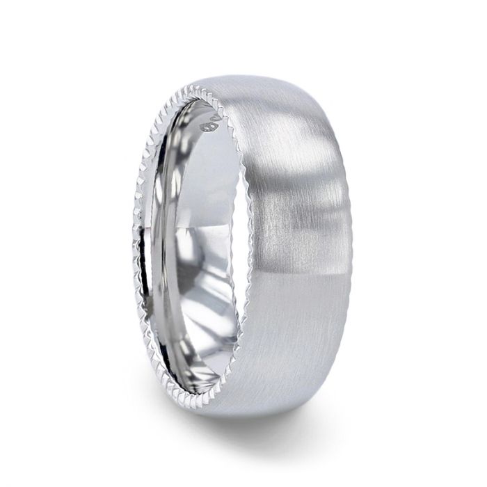 Cobalt Men's Wedding Band with Rope Edges