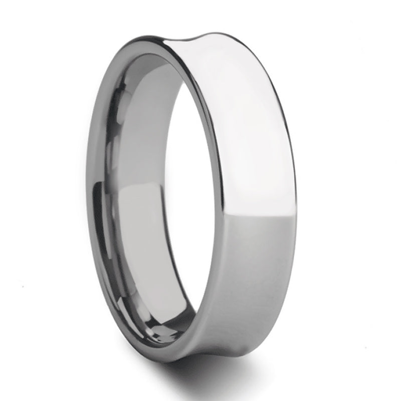 Concave Women's Tungsten Wedding Band