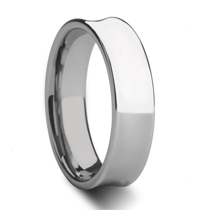Concave Women's Tungsten Wedding Band