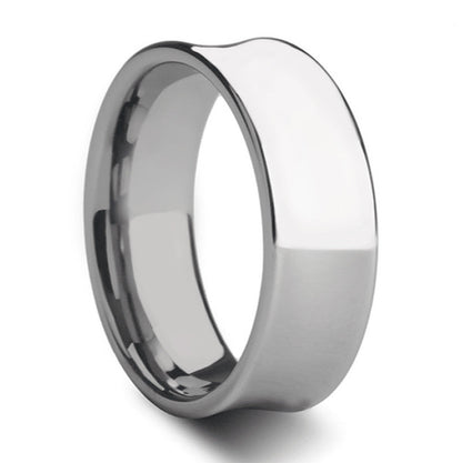 Concave Tungsten Men's Wedding Band