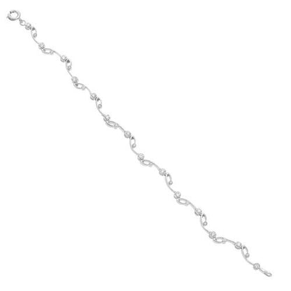 A simulated diamond branches bracelet displayed on a neutral white background.