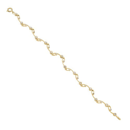 A simulated diamond branches bracelet displayed on a neutral white background.