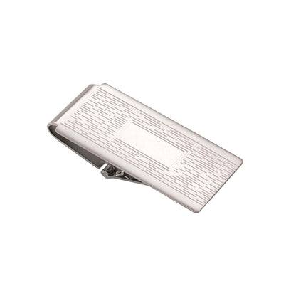 A hinged money clip displayed on a neutral white background.