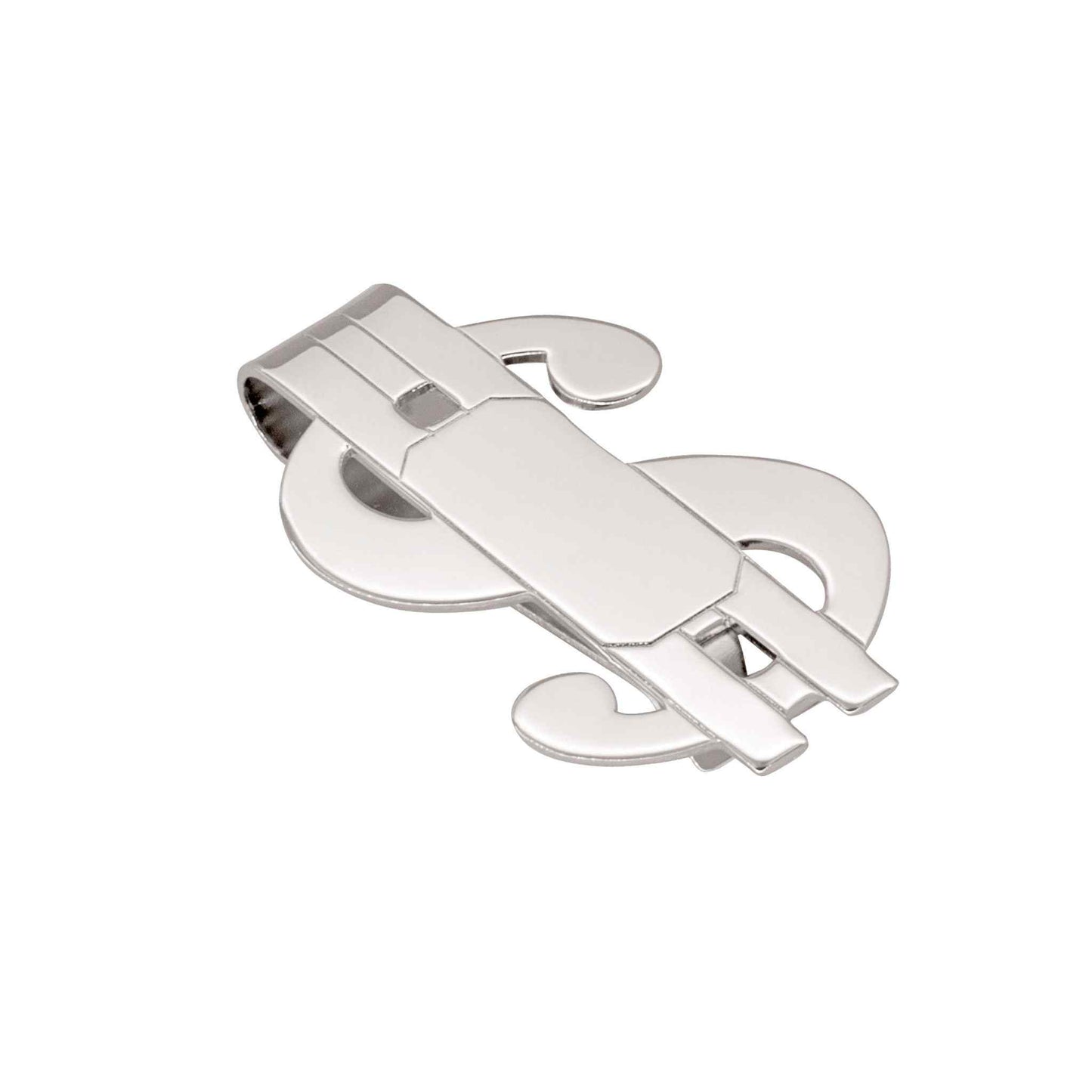 A dollar sign money clip displayed on a neutral white background.
