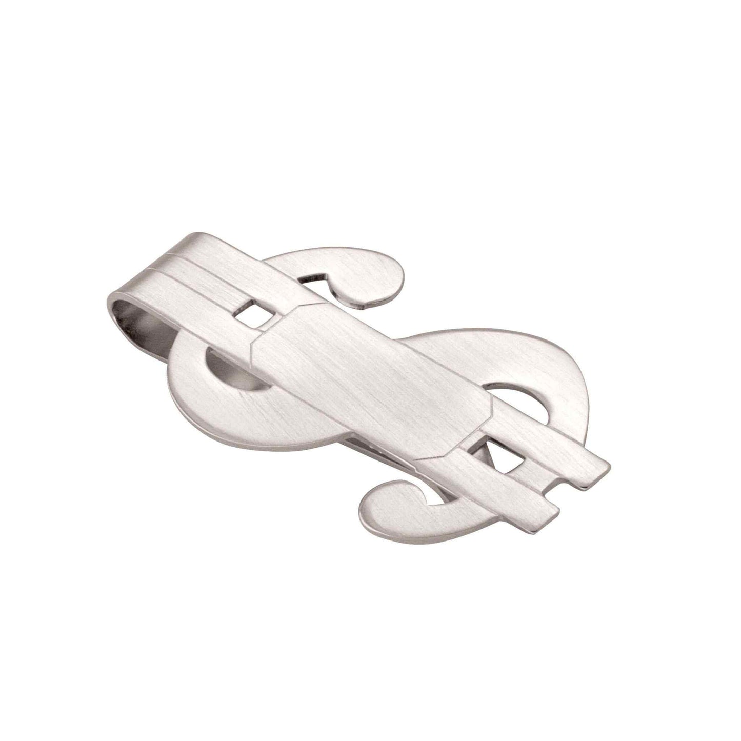 A dollar sign money clip displayed on a neutral white background.