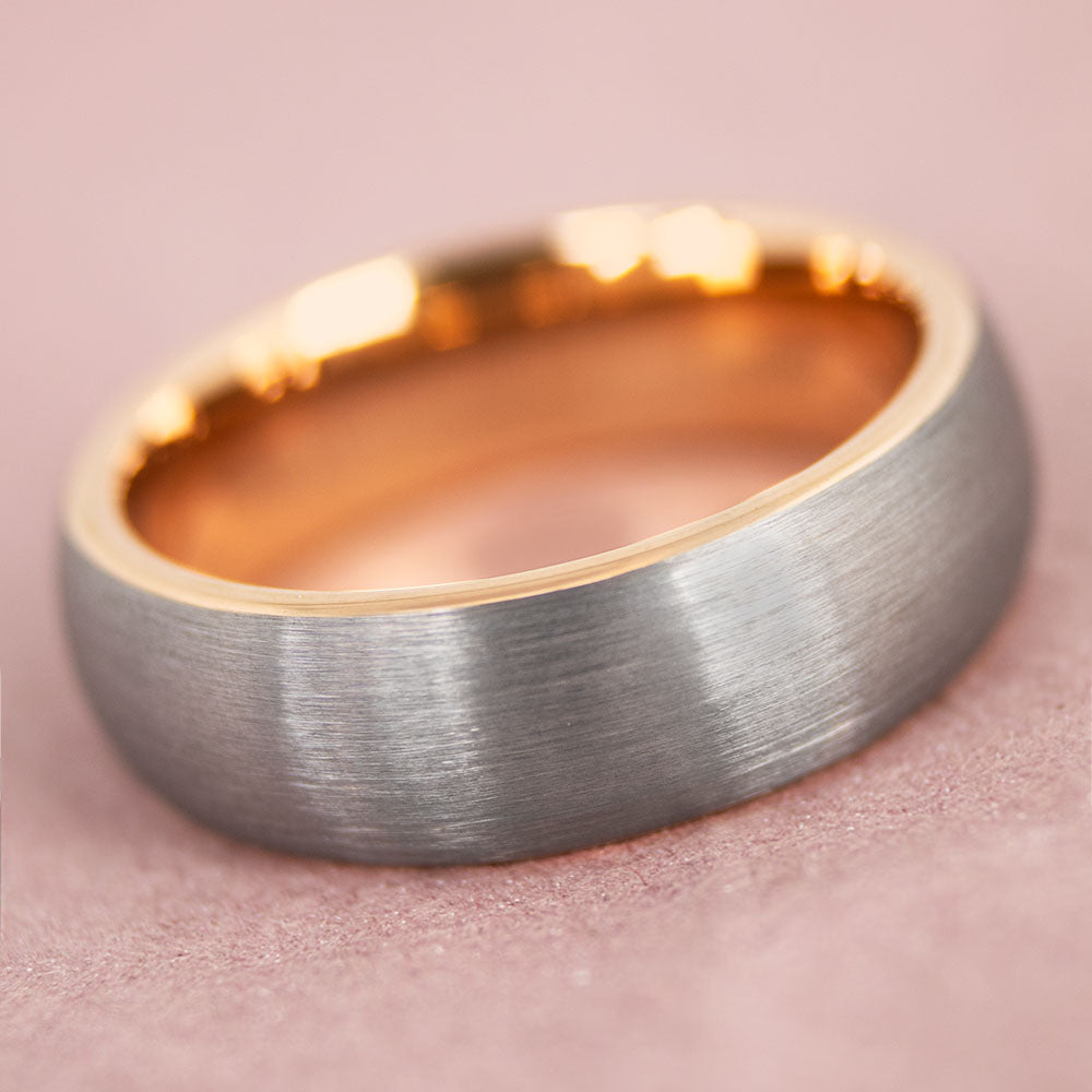 Rose Gold Wedding Wedding Band Sets Rose Gold Plated Tungsten