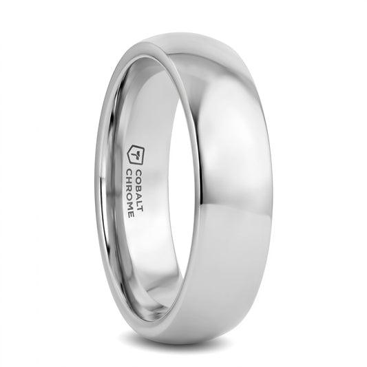 Domed Cobalt Wedding Band
