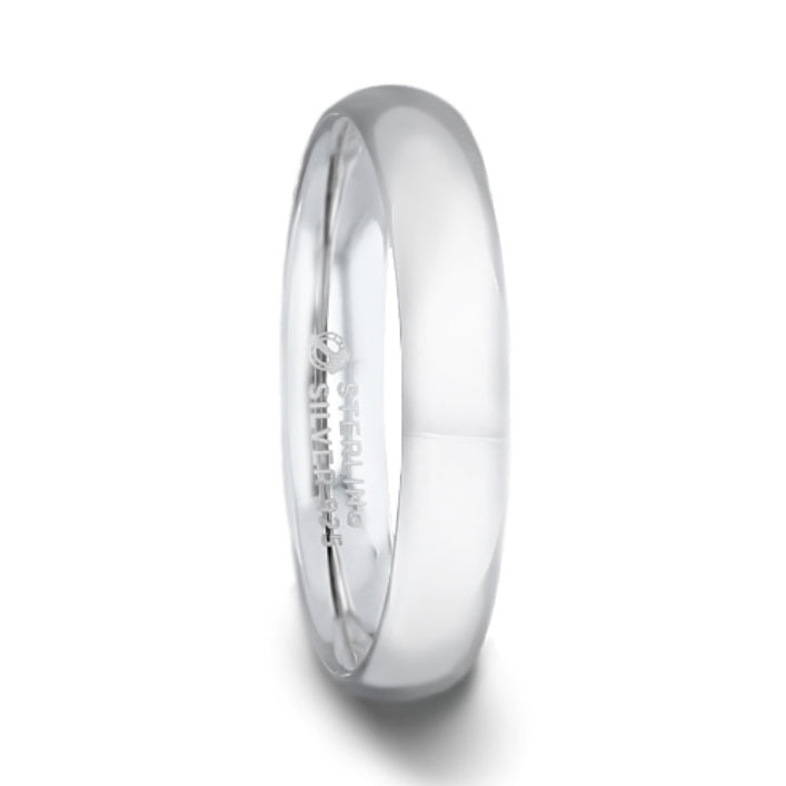 Domed 925 Sterling Silver Women's Wedding Band