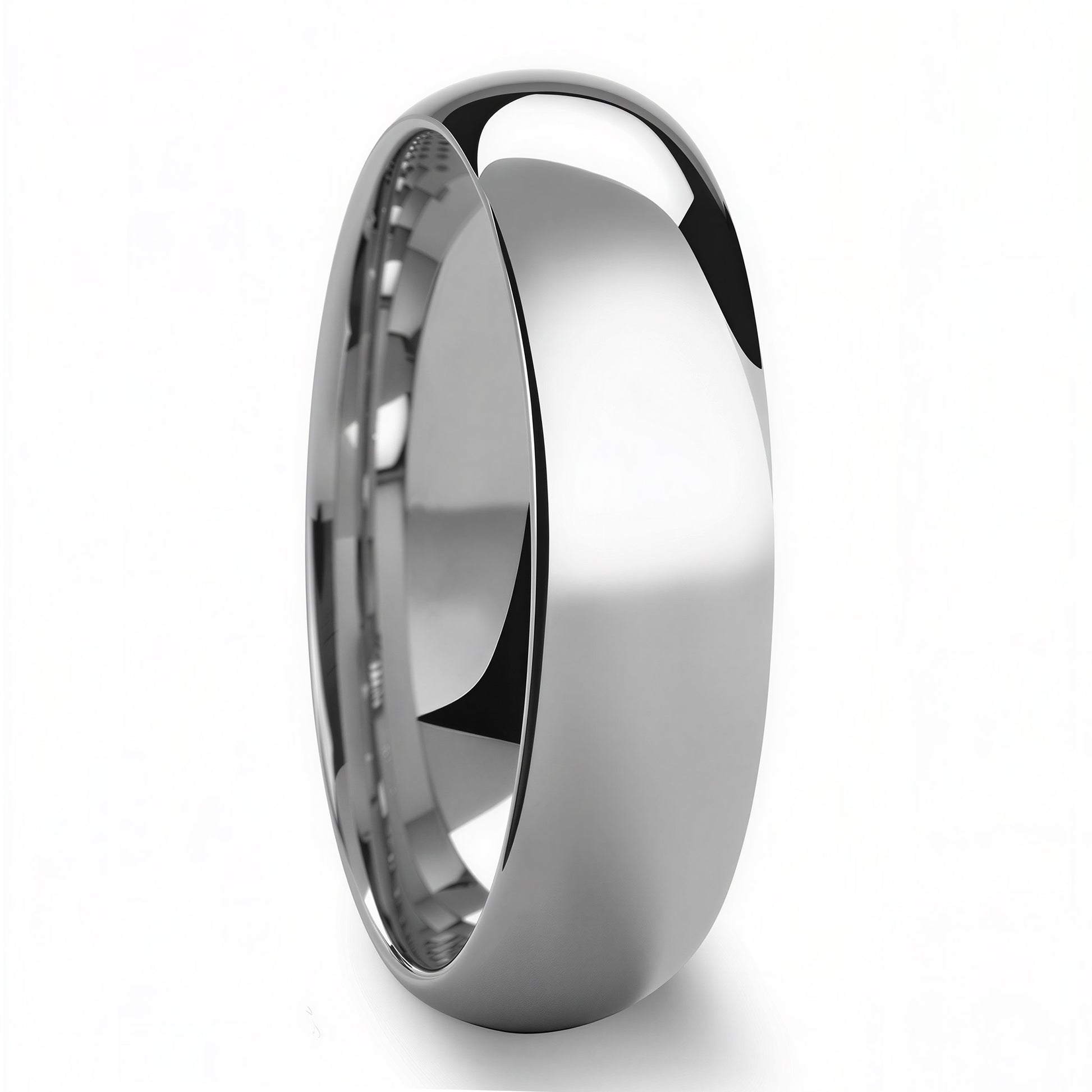 Domed Titanium Wedding Band