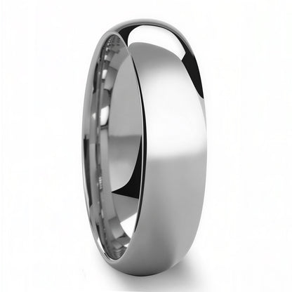 Domed Titanium Wedding Band