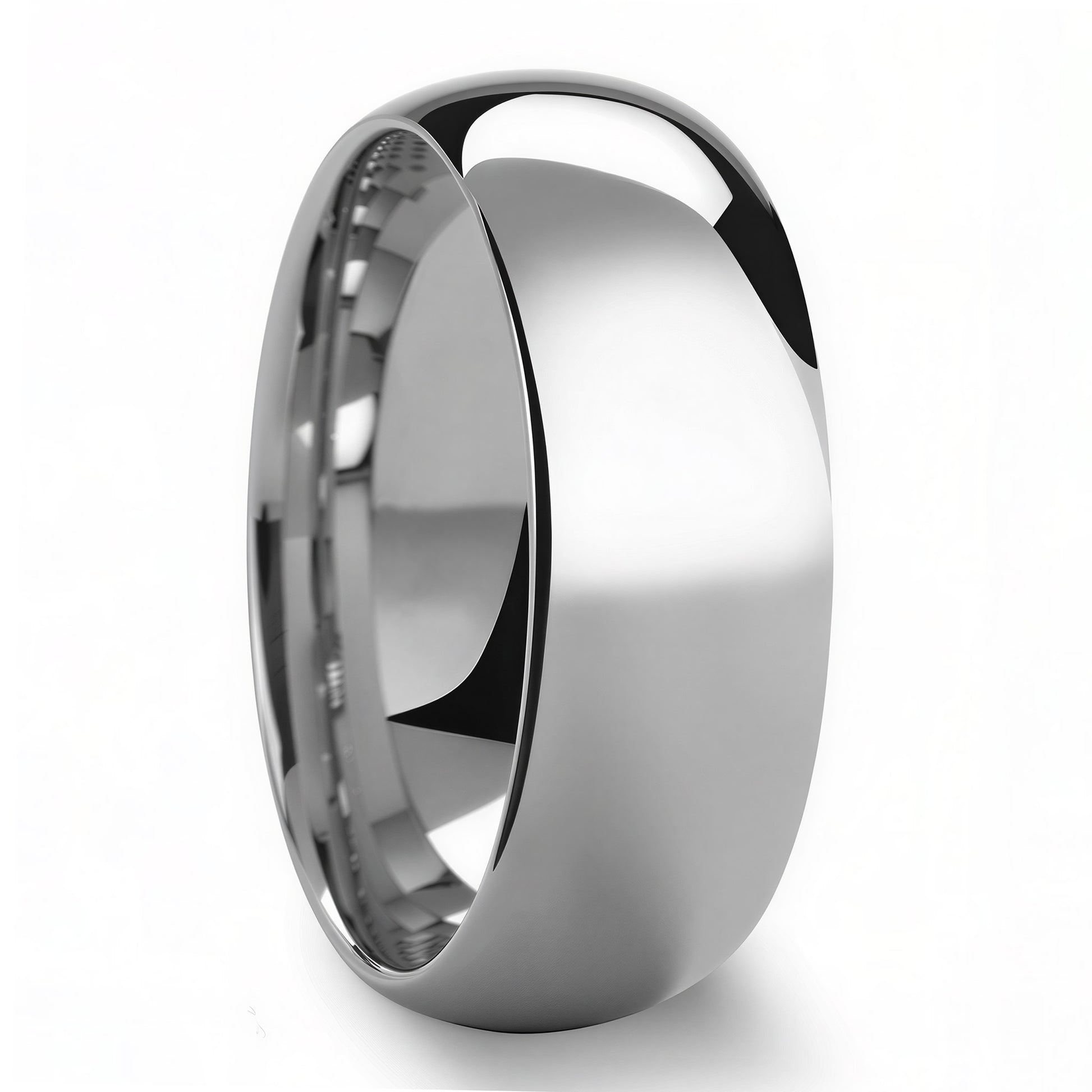 Domed Titanium Wedding Band