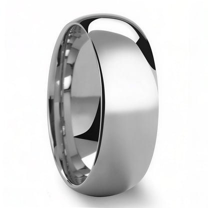 Domed Titanium Wedding Band