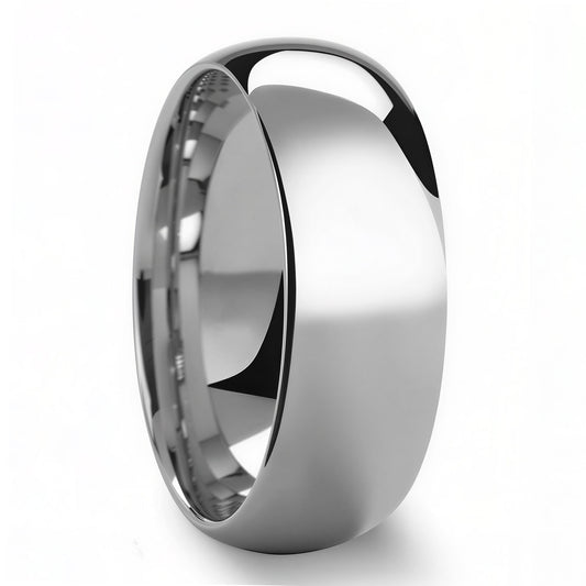Domed Titanium Wedding Band