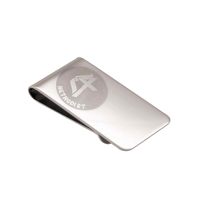 A emblem money clip displayed on a neutral white background.