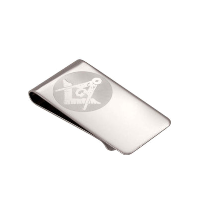 A emblem money clip displayed on a neutral white background.