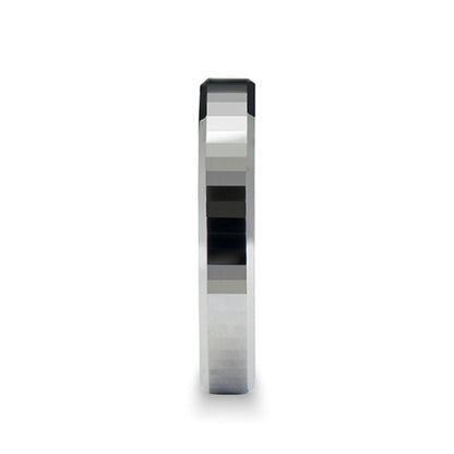 Faceted Tungsten Women's Wedding Band