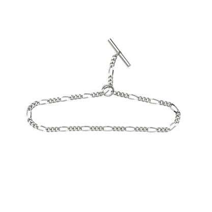 A figaro tie chain displayed on a neutral white background.
