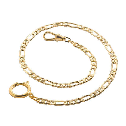 A figaro watch chain displayed on a neutral white background.