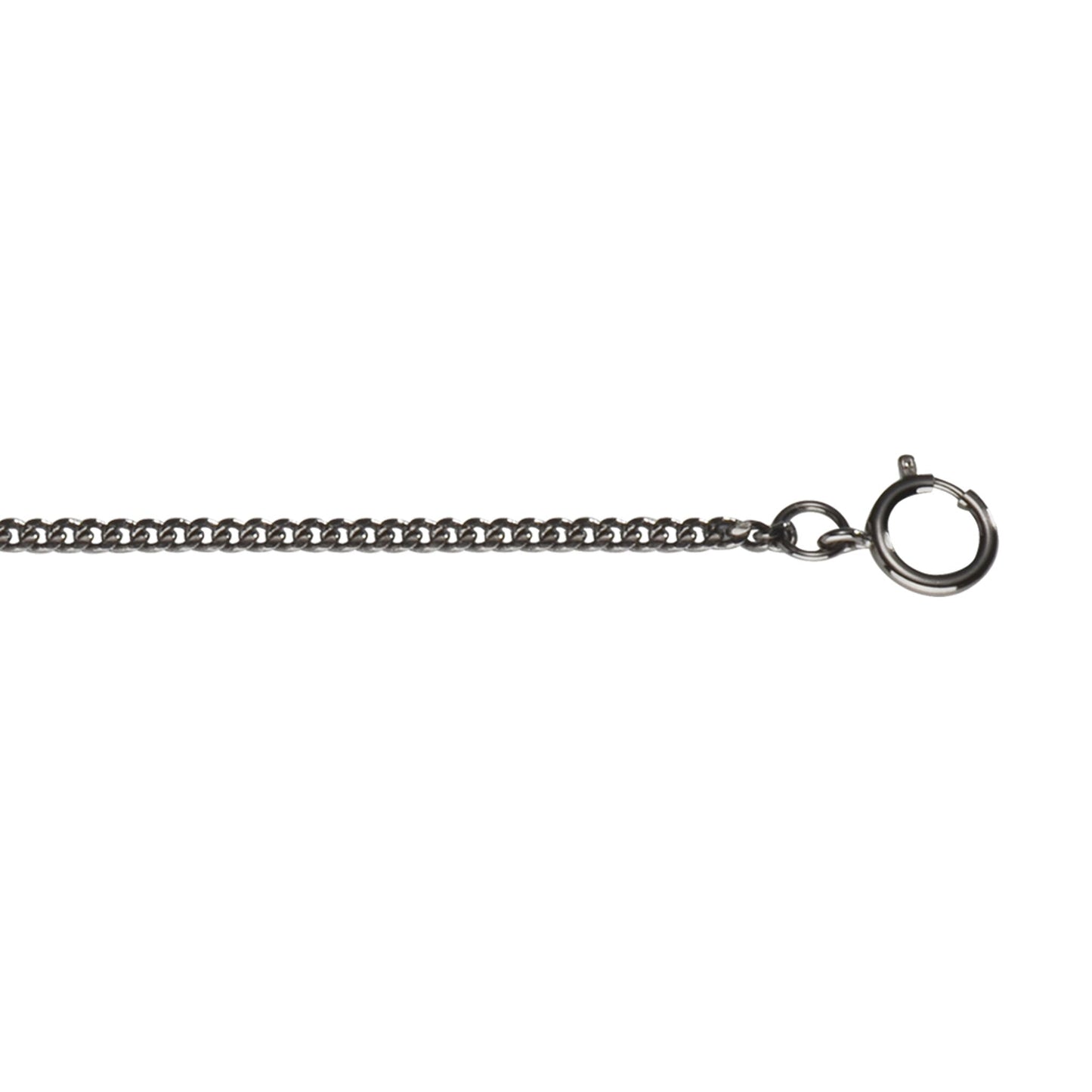 A watch curb chain displayed on a neutral white background.