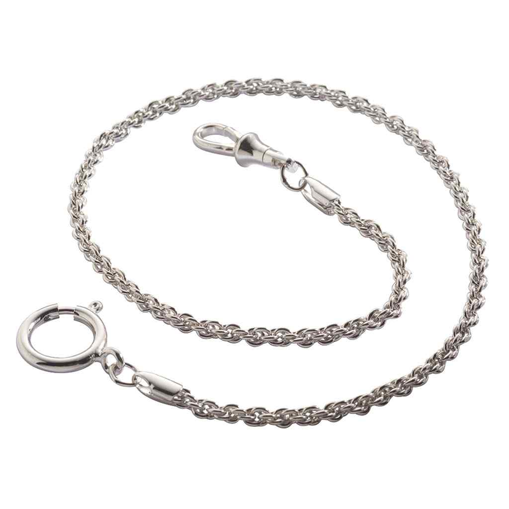 A french rope watch chain displayed on a neutral white background.