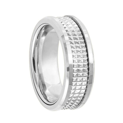 Geometric Pyramid Tungsten Men's Wedding Band