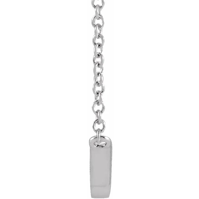 Geometric Triangle Sterling Silver Bar Necklace