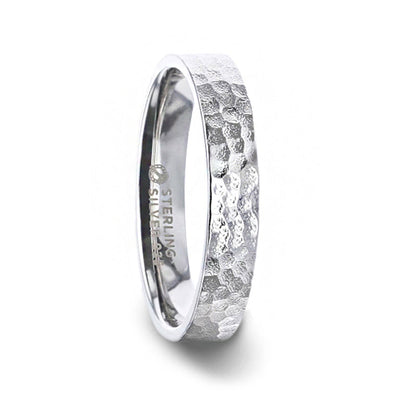 Hammered Silver Women's Wedding Band