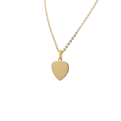A heart necklace necklace displayed on a neutral white background.