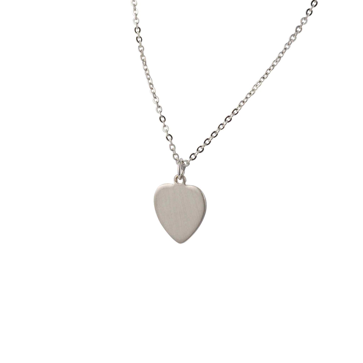 A heart necklace necklace displayed on a neutral white background.