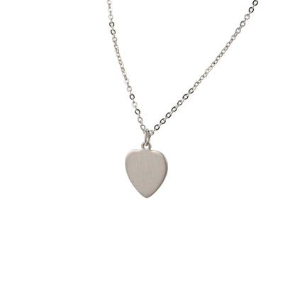 A heart necklace necklace displayed on a neutral white background.