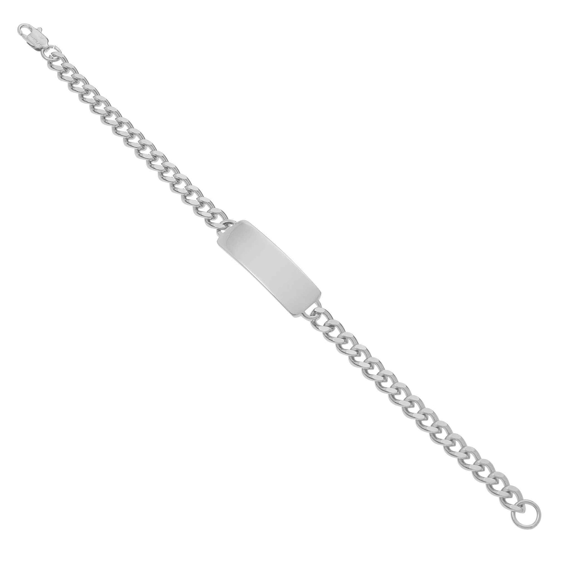 A engraveable id bracelet displayed on a neutral white background.