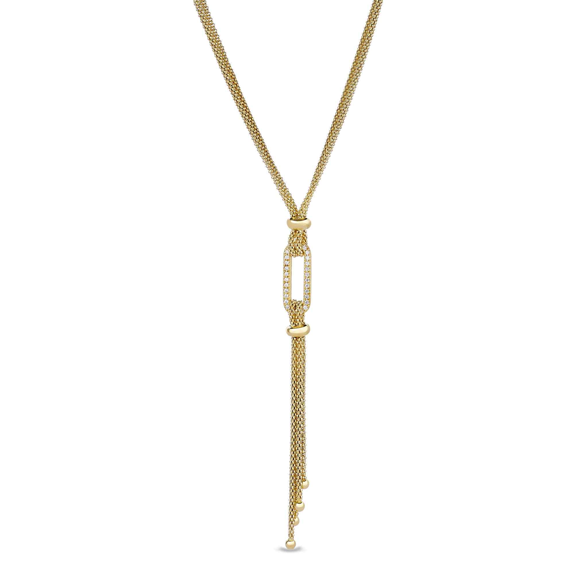 by Adina Eden 14k Gold-Plated Double Ball Paperclip Chain 18