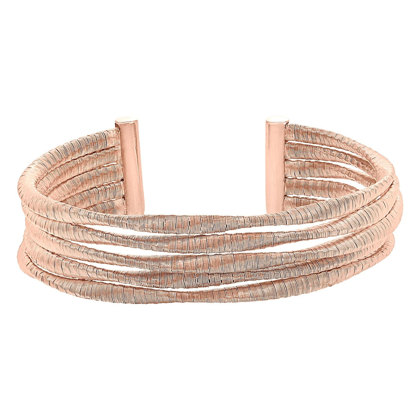 A layered cable sterling silver women's bracelet displayed on a neutral white background.