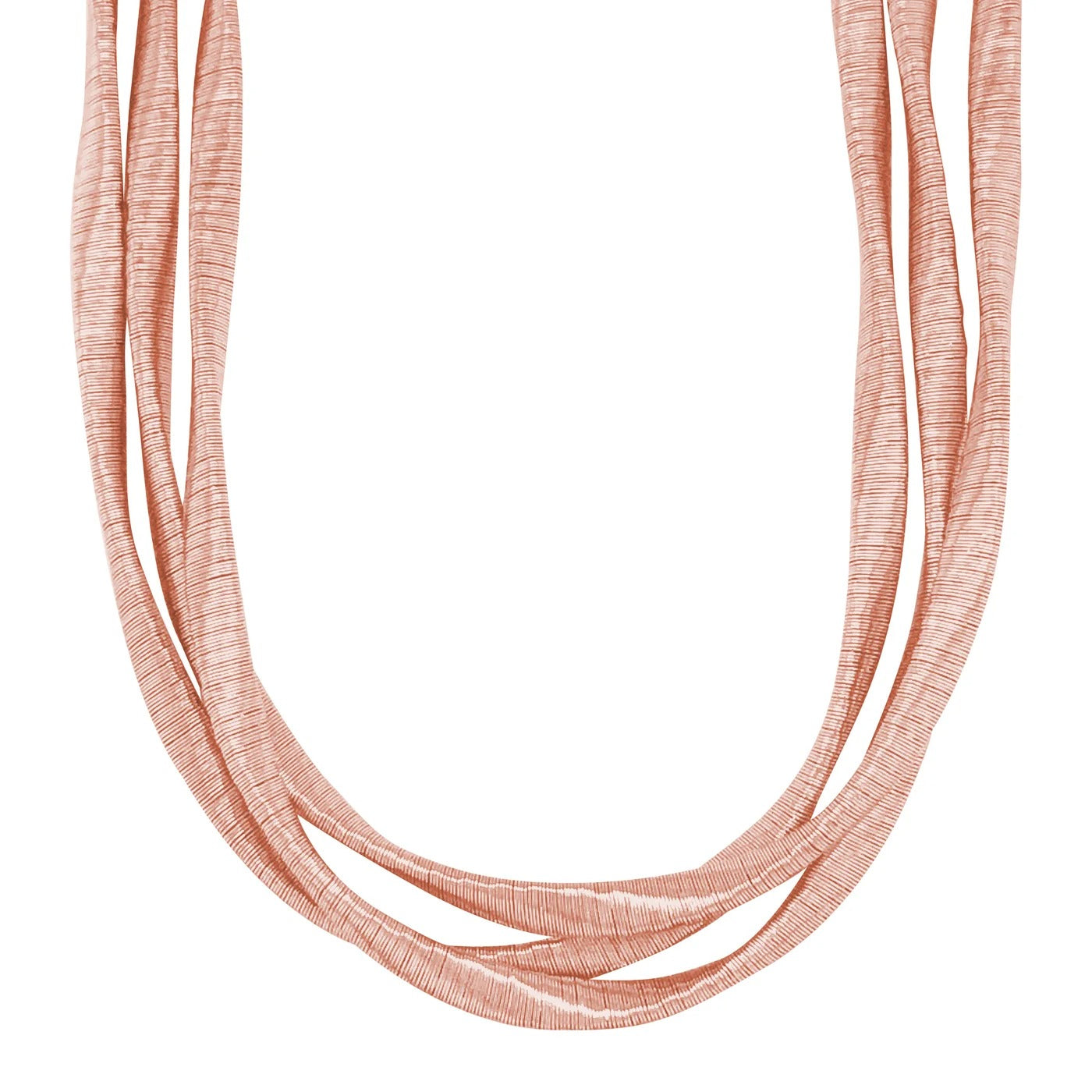 A layered cable sterling silver women's necklace displayed on a neutral white background.