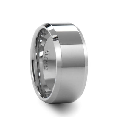 Men's White Tungsten Wedding Band