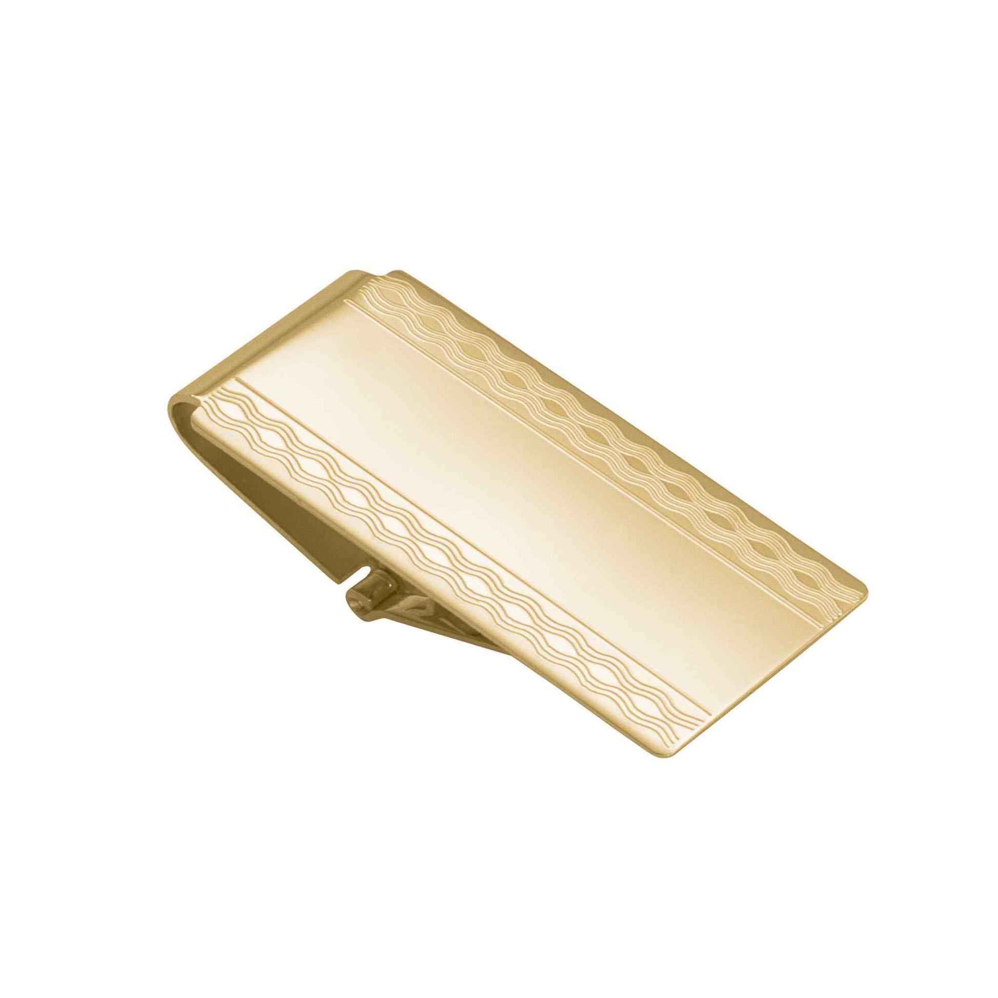 A hinged money clip displayed on a neutral white background.