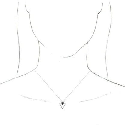 Onyx Pyramid Sterling Silver Necklace