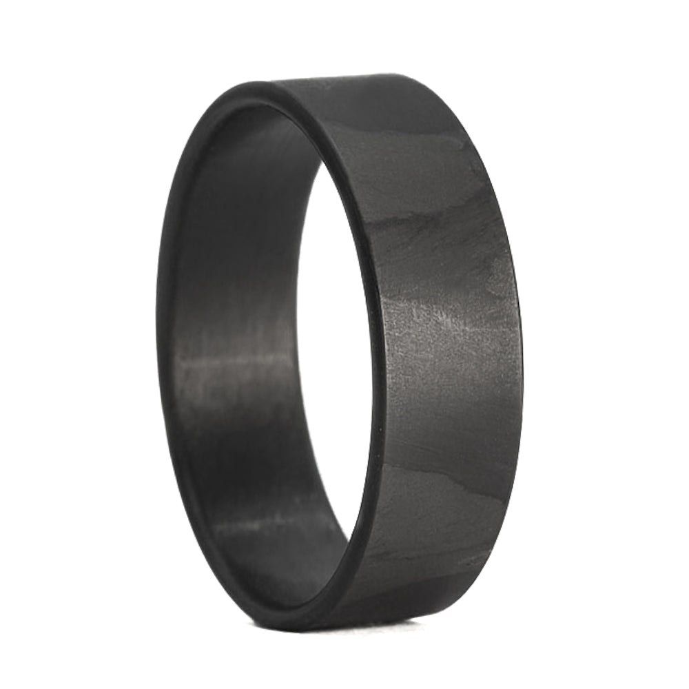 Patterned Carbon Fiber Men's Wedding Band