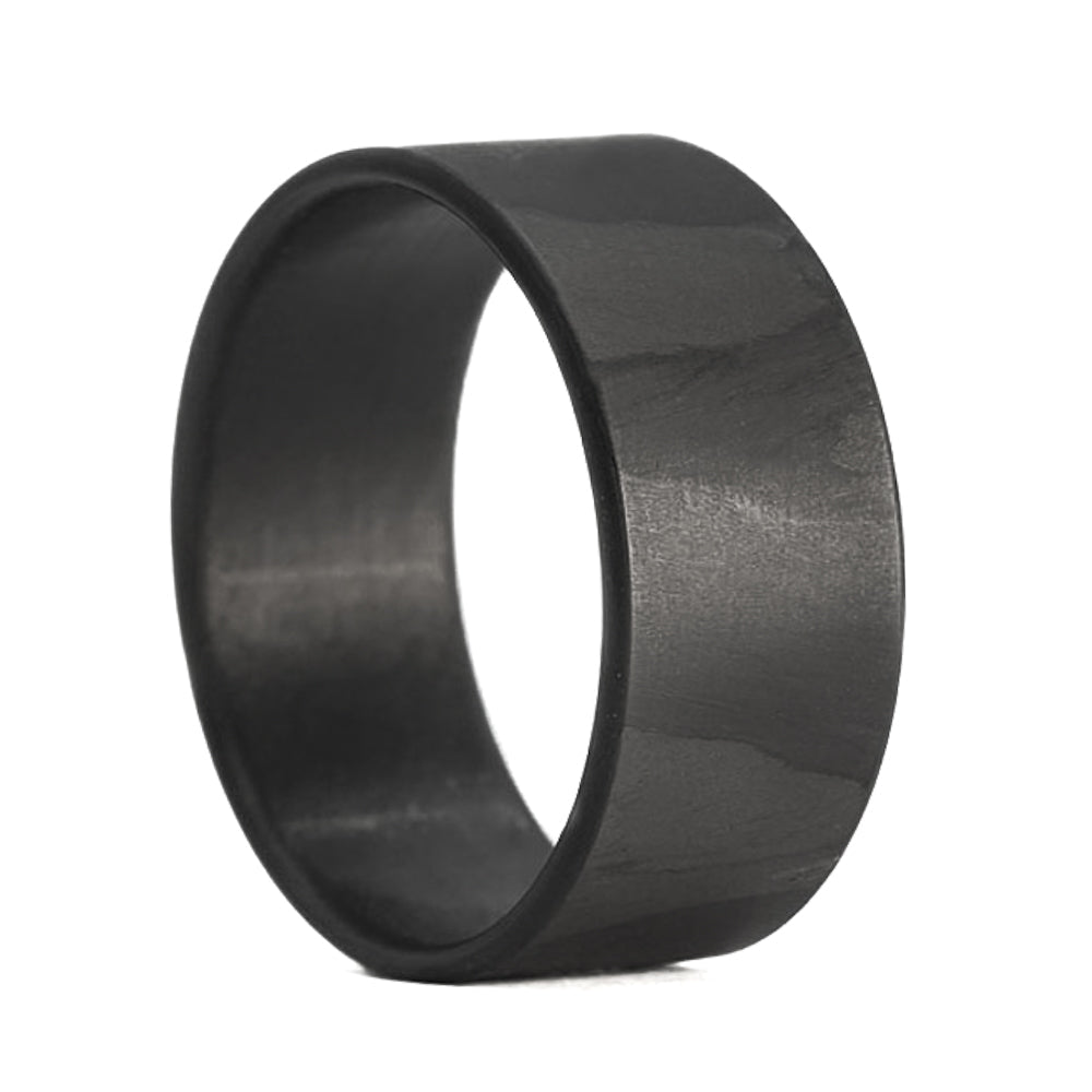 Patterned Carbon Fiber Men's Wedding Band